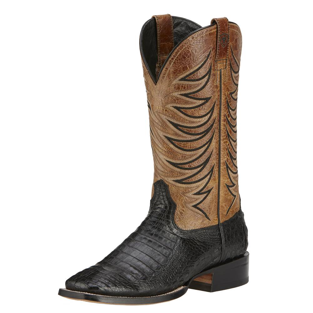 Ariat Fire Catcher - Mens - Black Caiman Belly/Tan