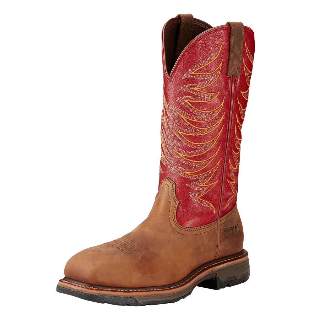 Ariat Men's Workhog Wide Square Composite Toe Boot - Distressed