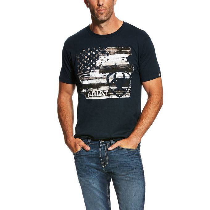Ariat Americana Tee Mens Navy