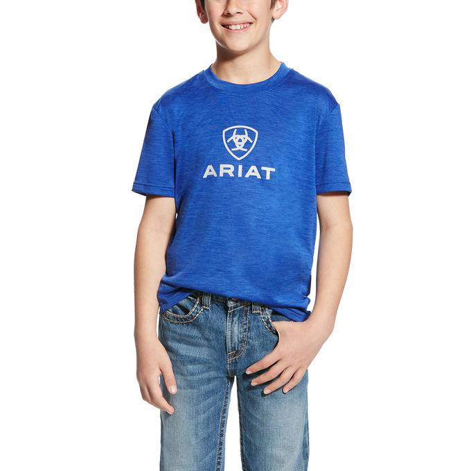 Ariat Charger Logo Top Kids Sapphire