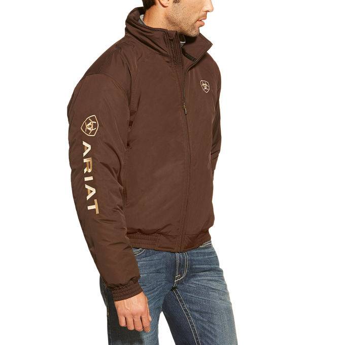 6-194294 Ariat Stable Waterproof Jacket - Mens - Coffee Bea sku 6-194294