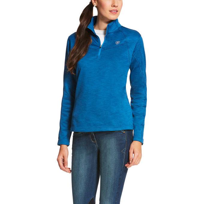 Ariat Conquest 1/2 Zip Sweatshirt - Ladies - Rush Blue