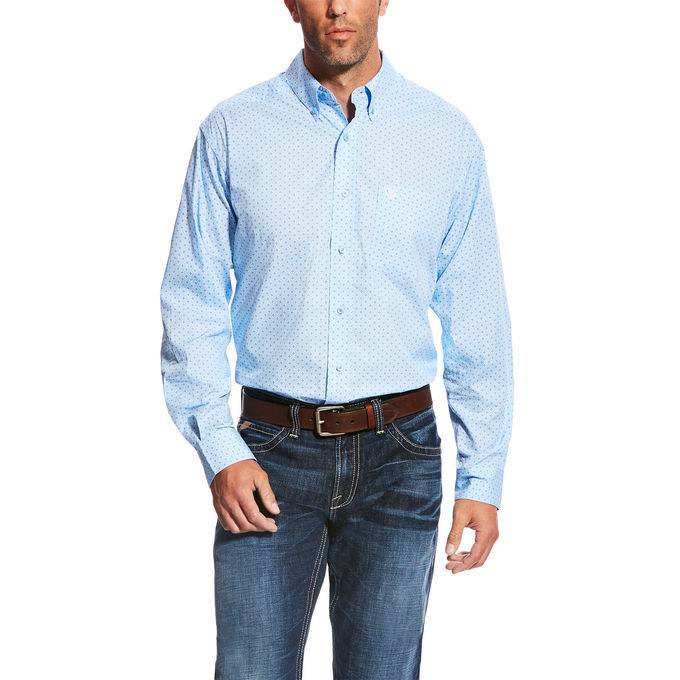 Ariat Milner Long Sleeve Print Shirt - Mens - Noon Sky