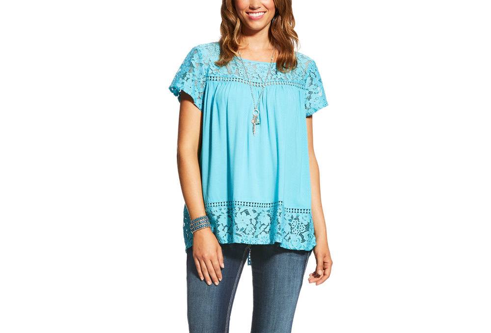 Ariat Adena Top Ladies Maui Blue EquestrianCollections ariat-adena-top-ladies-maui-blue-equestriancollections
