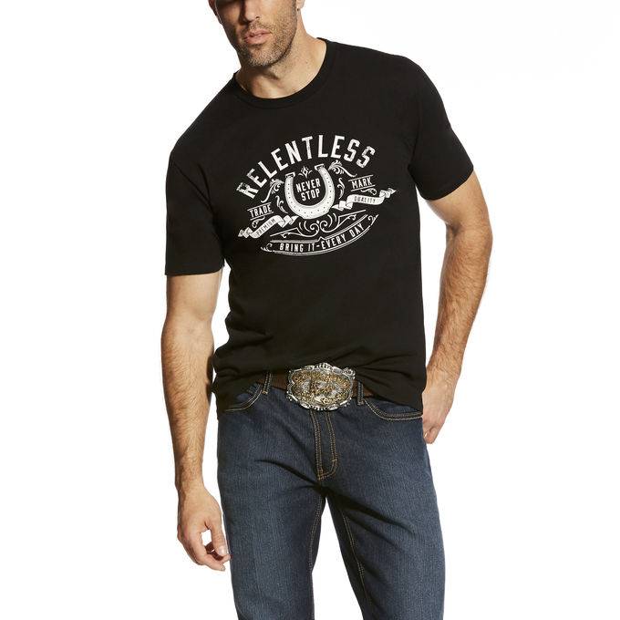 6-195298 Ariat Relentless Steelworks Tee - Mens - Black sku 6-195298