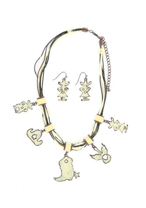 6-197320 Metal Western Charms Necklace sku 6-197320