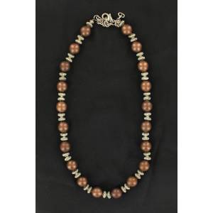 Copper Round Bead Necklace