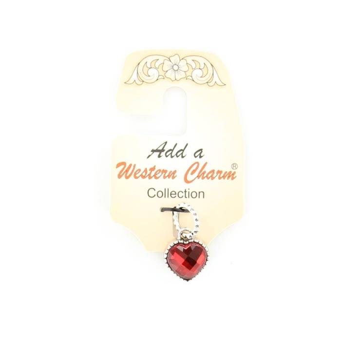 Colored Stone Heart Charm