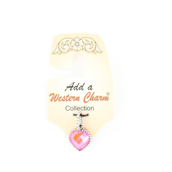 Colored Stone Heart Charm