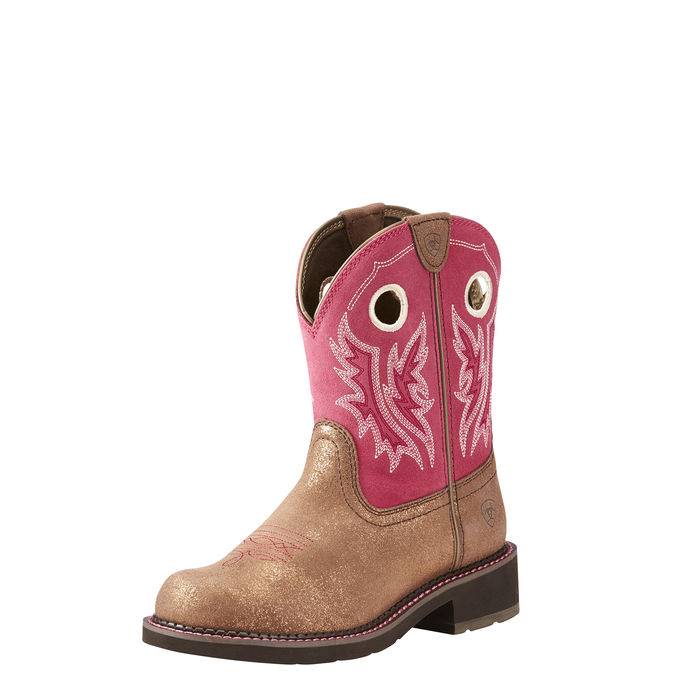 Ariat Fatbaby Heritage Cowgirl - Ladies - Metallic Bronze/Hot Pink