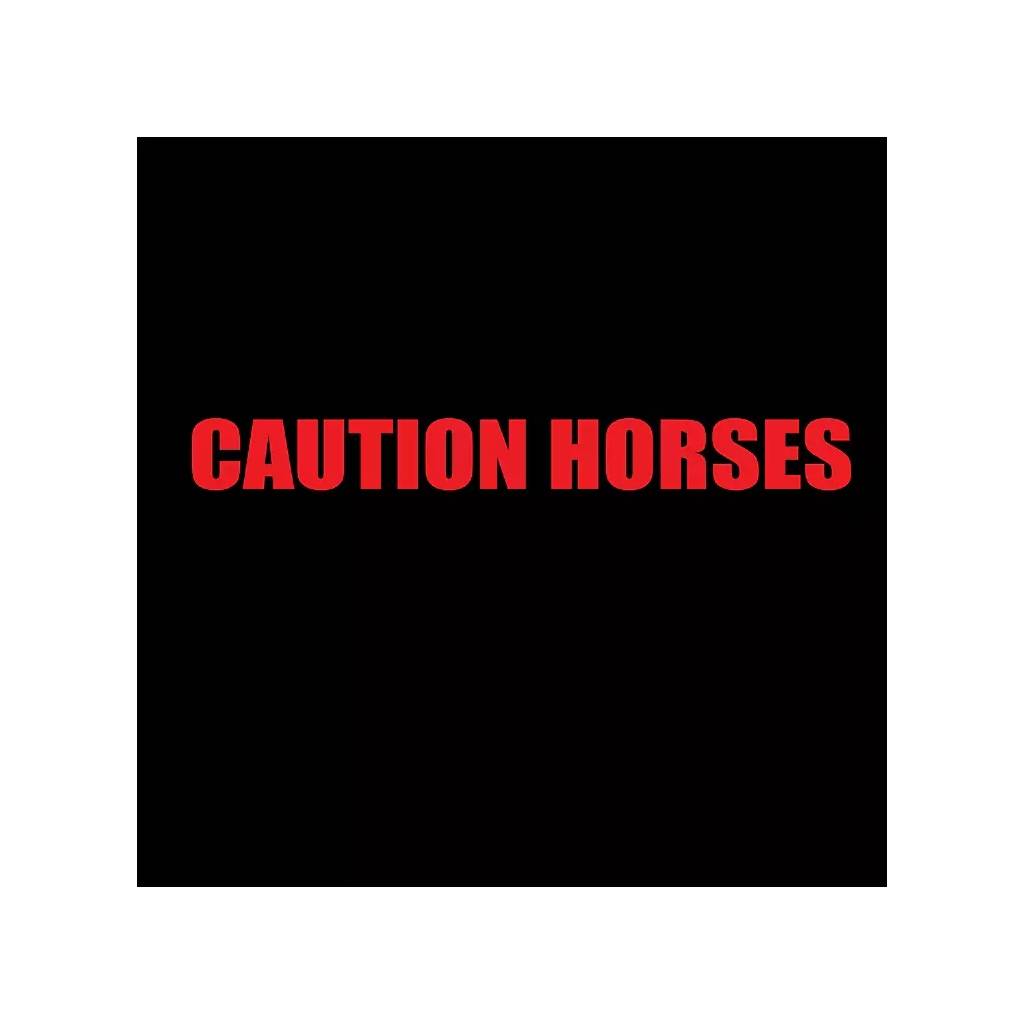 Reflective Trailer Decal - Caution Horses