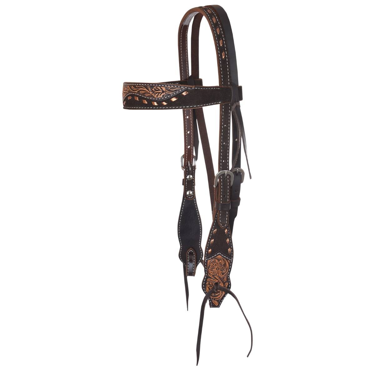 Circle Y Maverick Buckstitch Browband Headstall