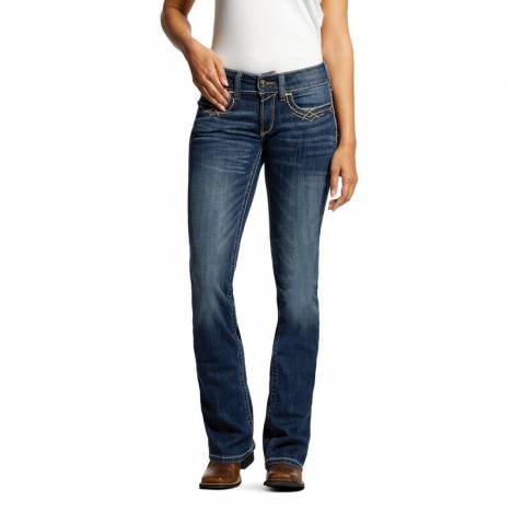 Ariat Ladies R.E.A.L. Mid Rise Stretch Entwined Boot Cut Jeans