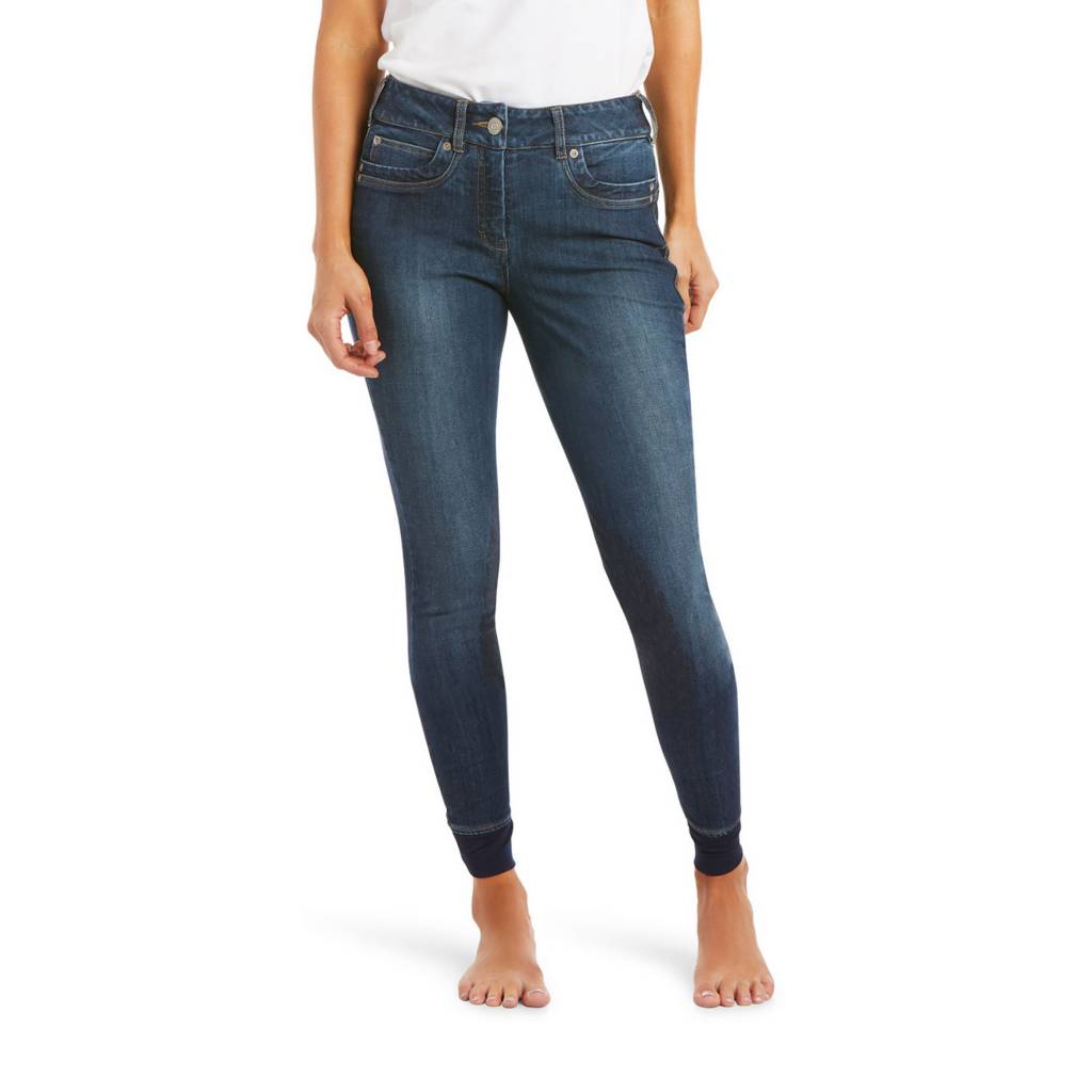 Ariat Ladies Halo Denim Knee Patch Breeches