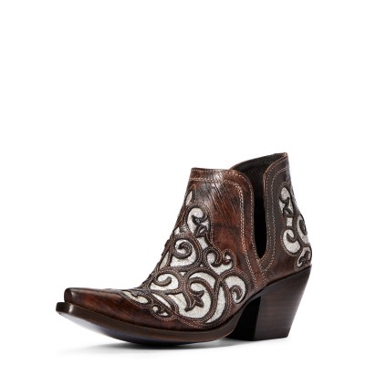 Ariat Ladies Dixon Glitter Boots 7.5 B Brown