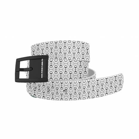 C4 Belt White Bits Belt with Black Buckle Combo