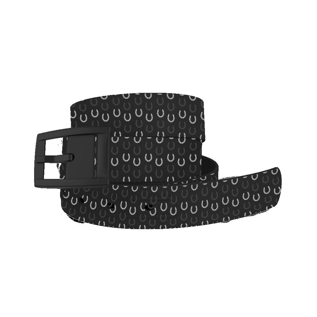 4-119236 C4 Belt Black Horseshoes Belt with Black Buckle Co sku 4-119236