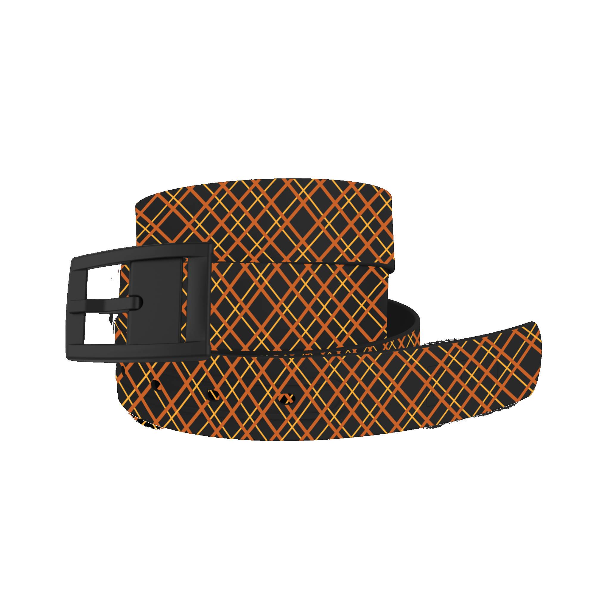 4-119378 C4 Belt Halloween Plaid Black Belt with Black Buck sku 4-119378