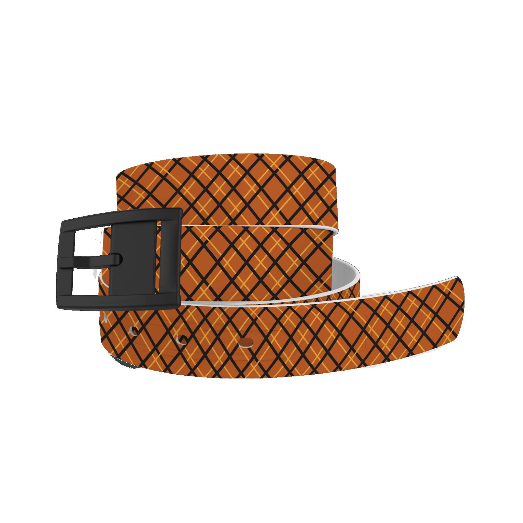 4-119384 C4 Belt Halloween Plaid Belt with Black Buckle Com sku 4-119384