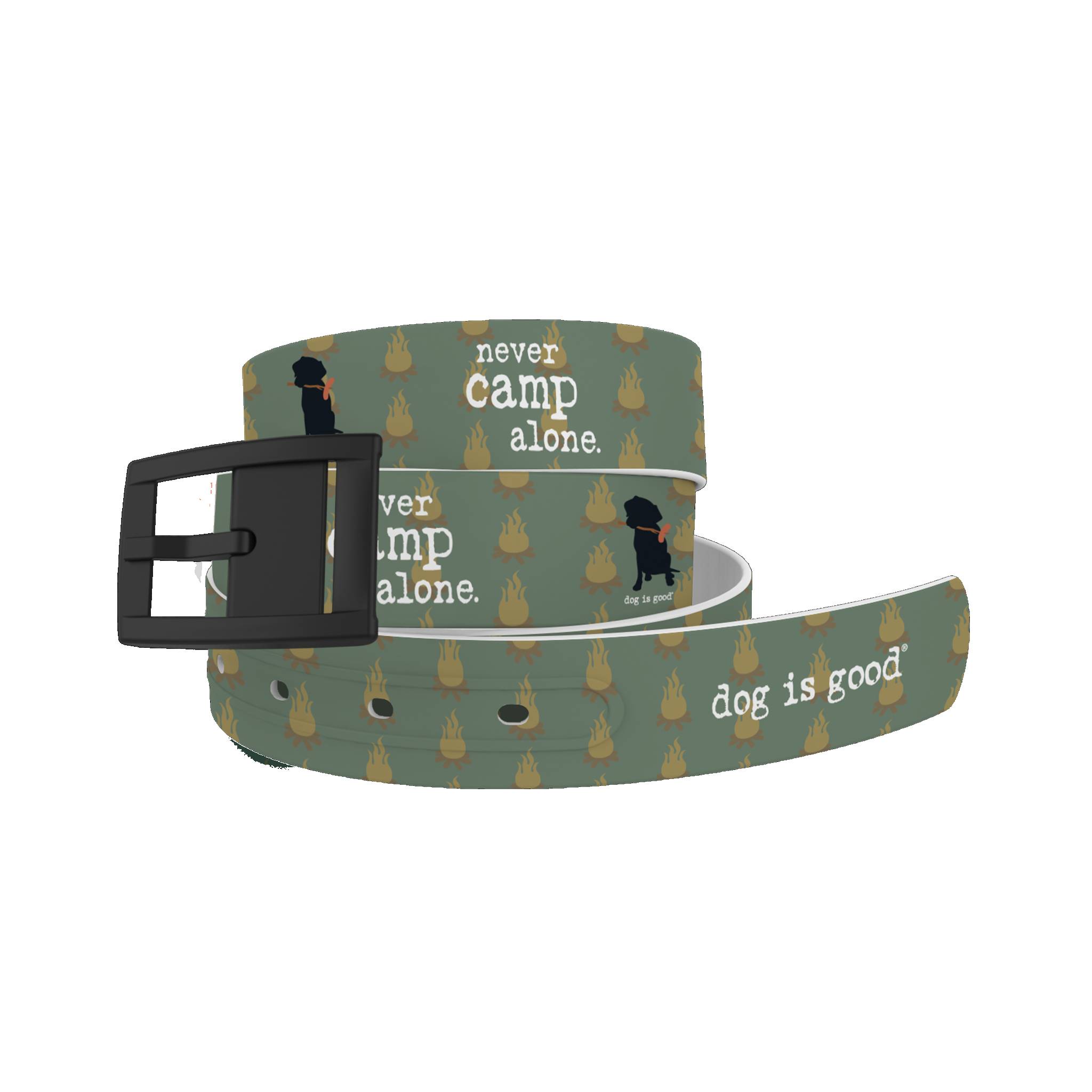 C4 Belt DIG Never Camp Alone Belt with Black Buckle Combo