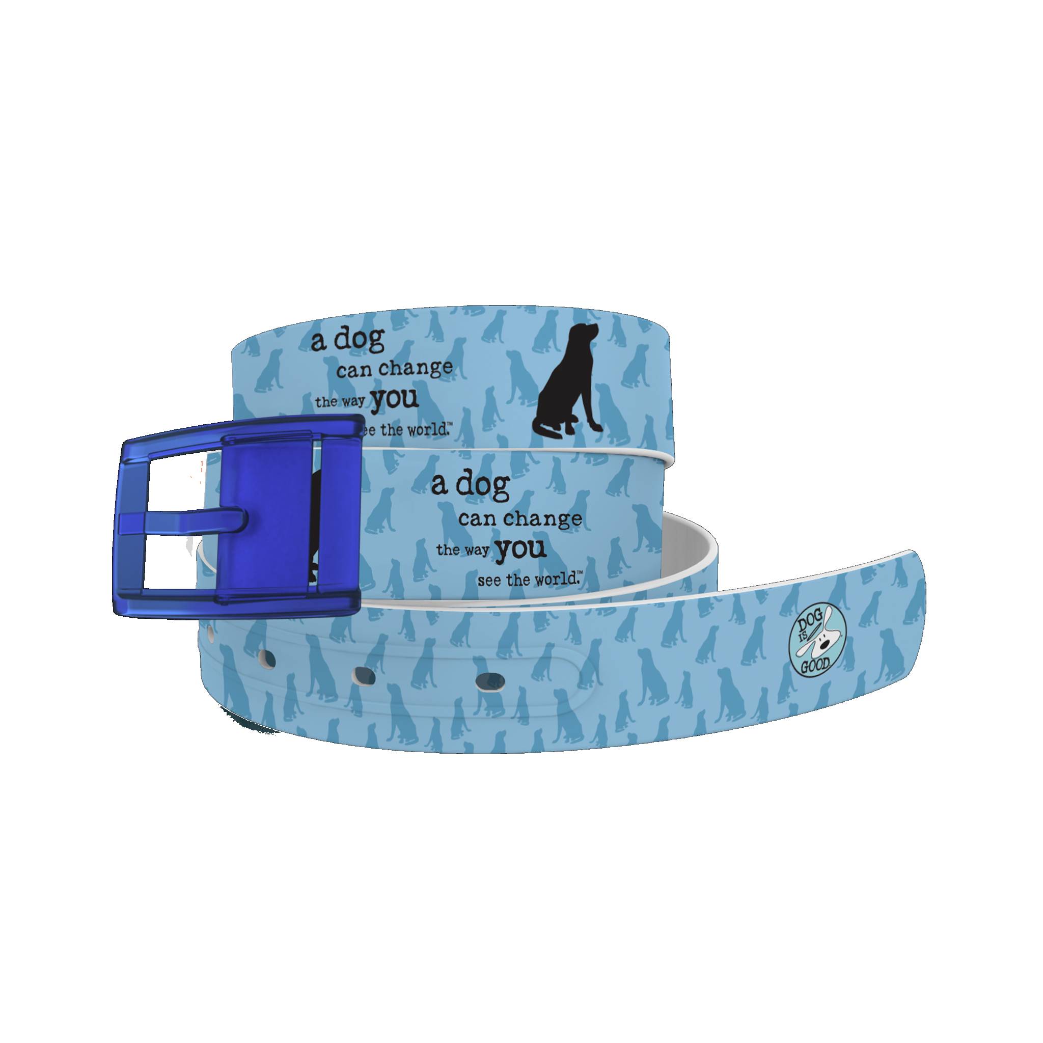 4-119157 C4 Belt DIG Dogs Can Change You Belt Blue Buckle C sku 4-119157