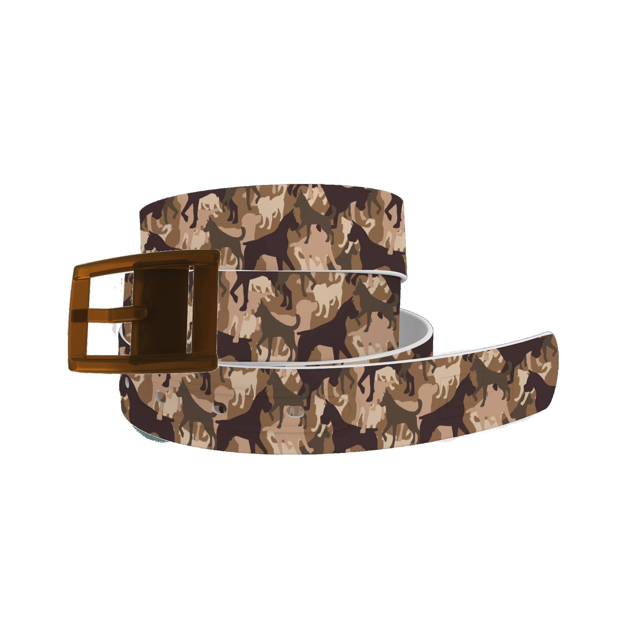 4-119149 C4 Belt Dog Camo Desert Belt with Brown Buckle Com sku 4-119149