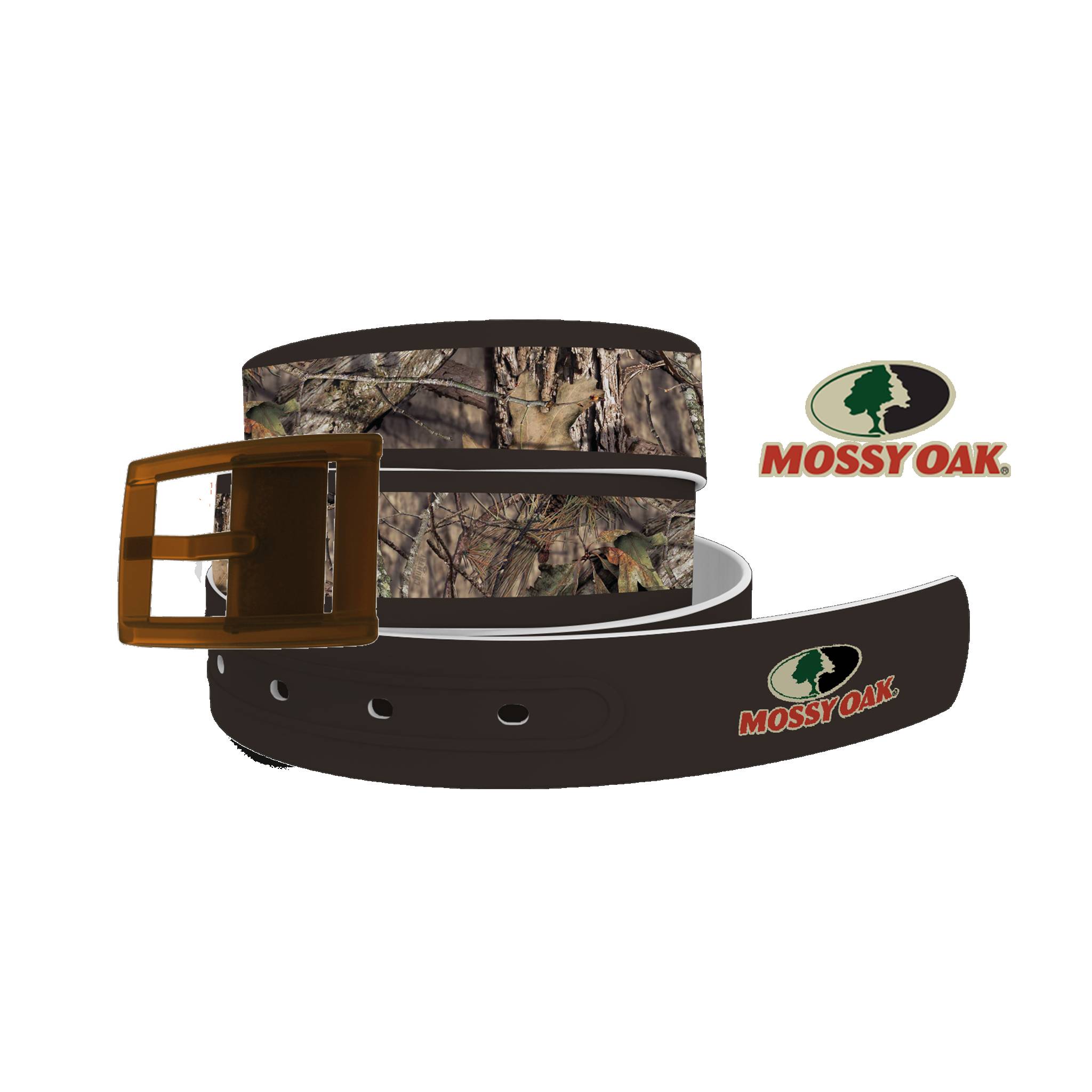 C4 Belt Mossy Oak - Break Up Country Brown Tip Belt with Brown Buckle Combo