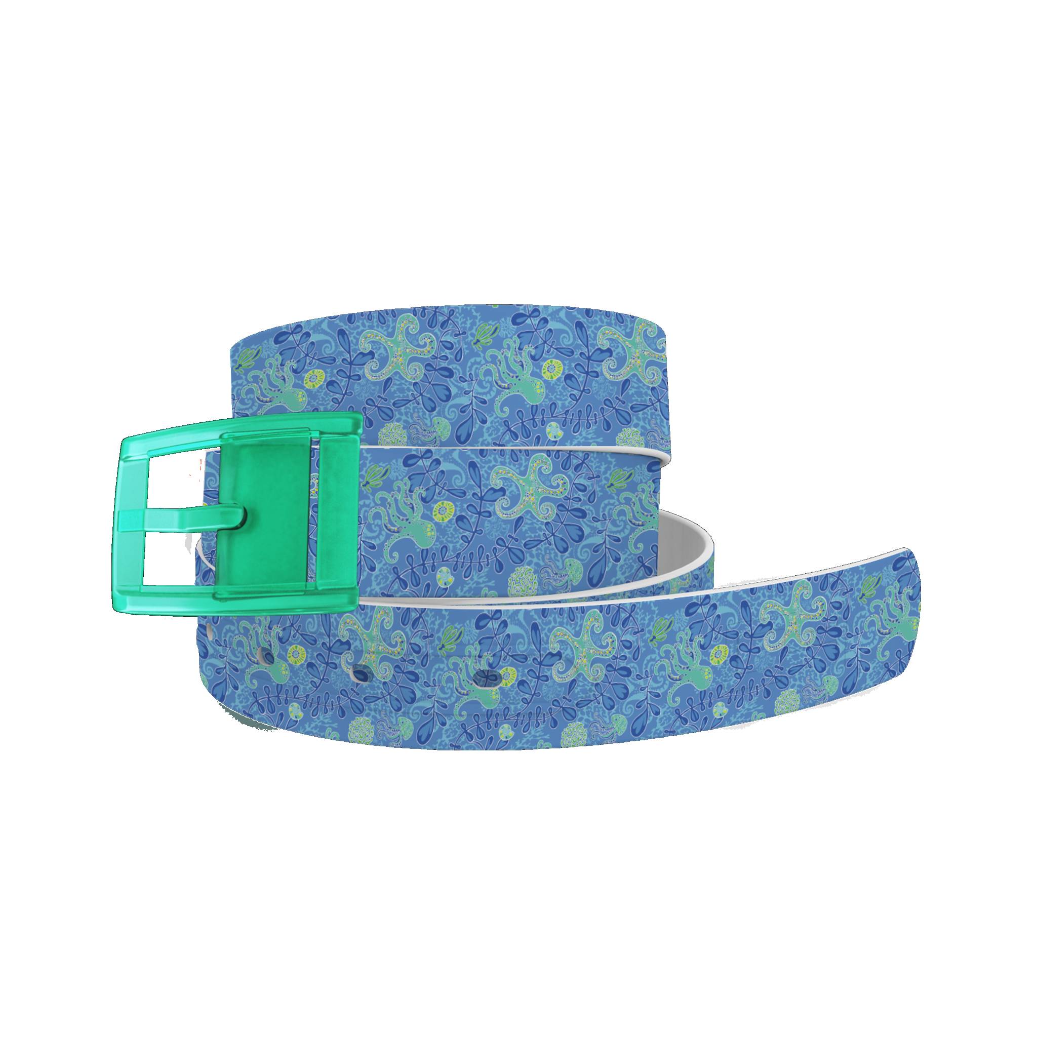 C4 Belt Spunkwear Blue Neptune Belt with Mint Buckle Combo