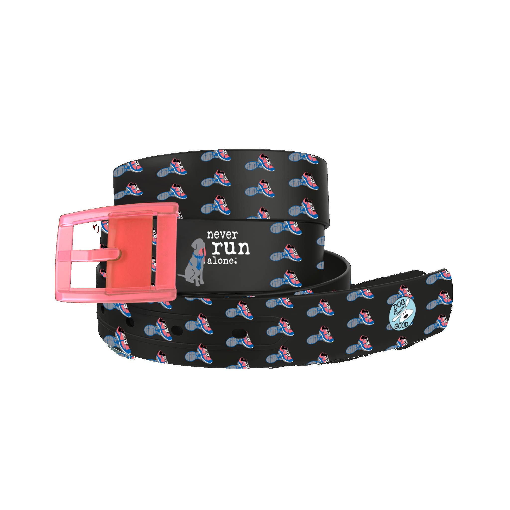 C4 Belt DIG Never Run Alone Belt with Pink Buckle Combo