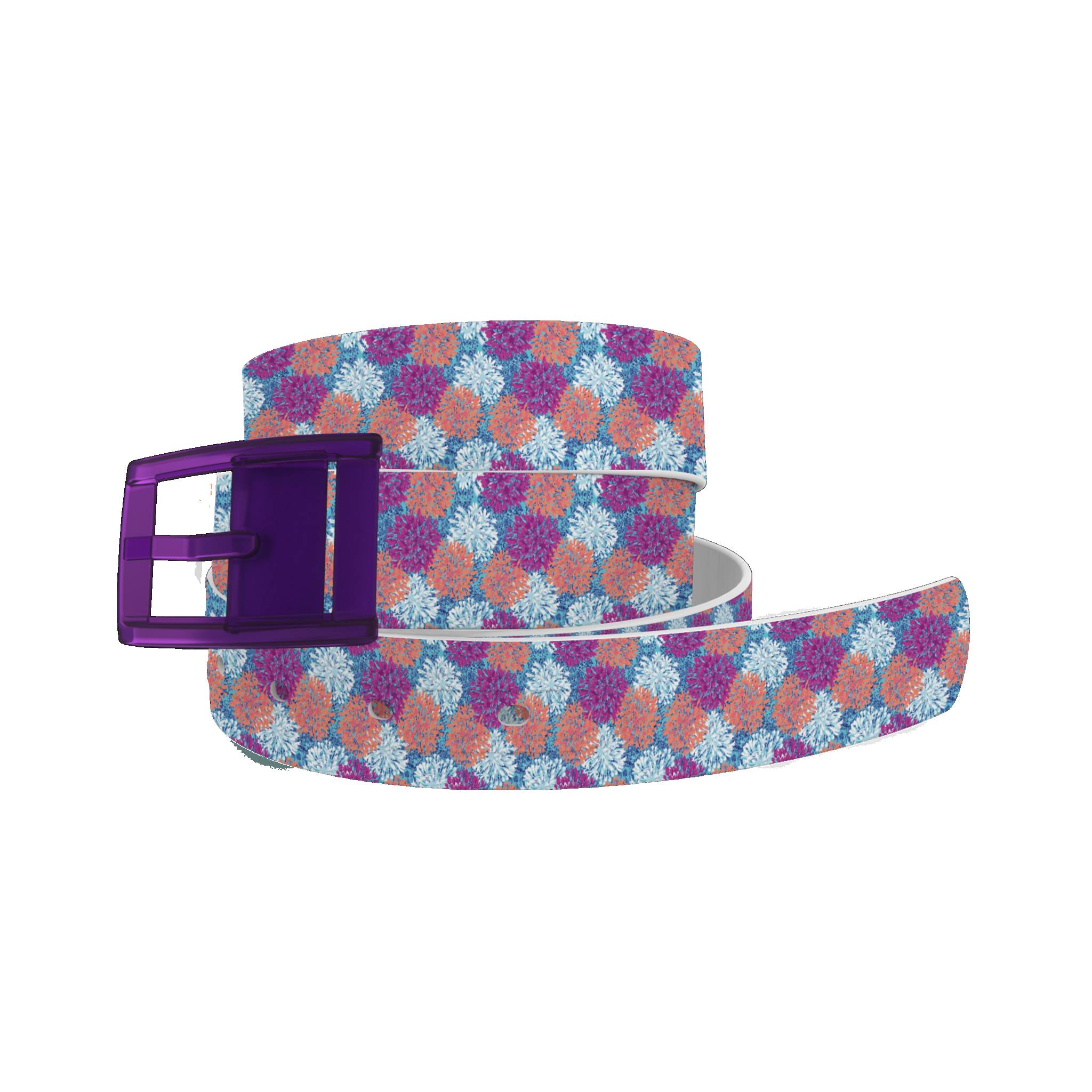 C4 Belt Spunkwear Fire Flower Belt with Plum Buckle Combo