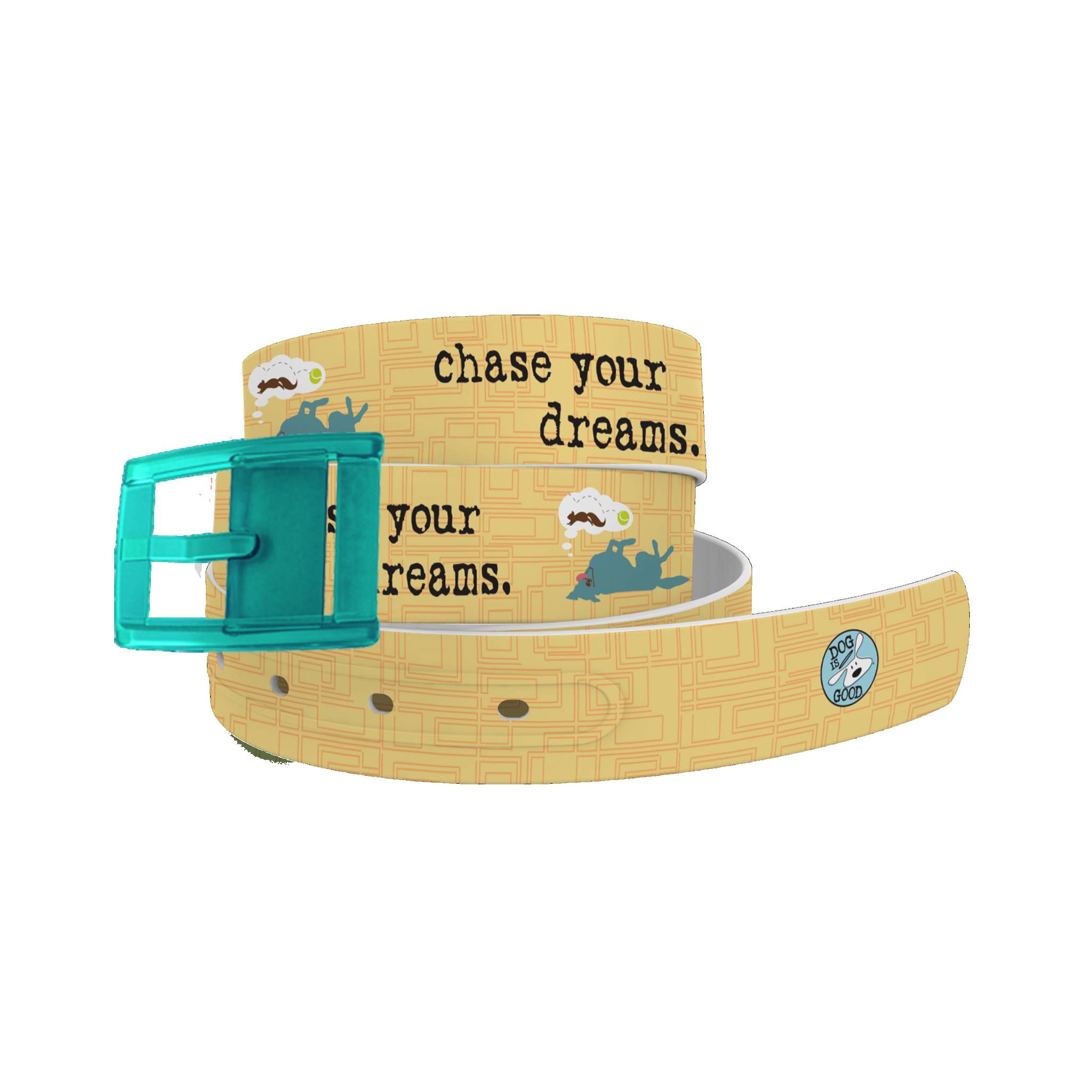 C4 Belt DIG Chase Your Dreams Belt with Turquoise Buckle Combo