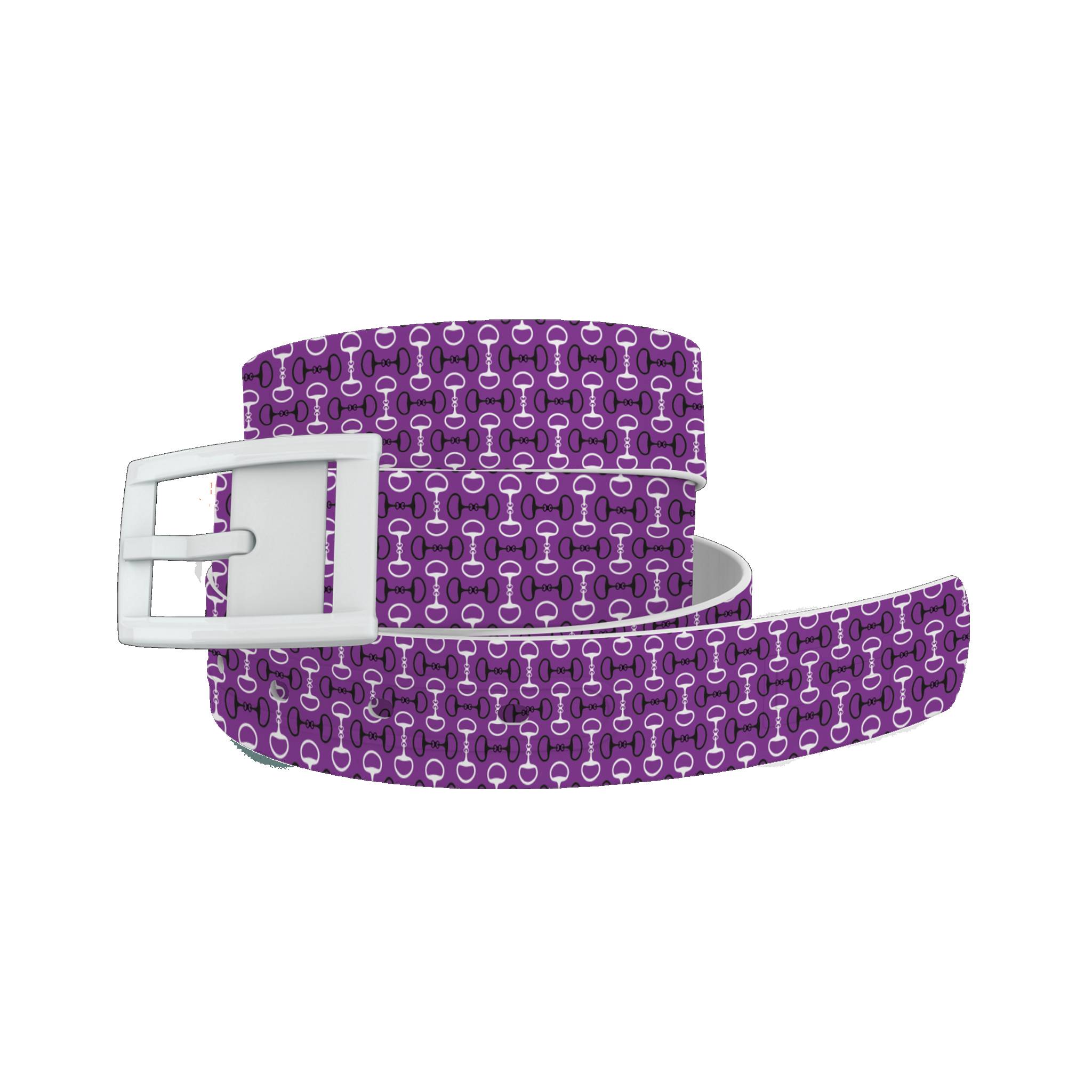 4-119210 C4 Belt Purple Bits Belt with White Buckle Combo sku 4-119210