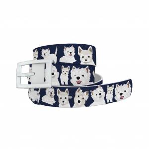 C4 Belt West Highland Terrier Belt with White Buckle Combo
