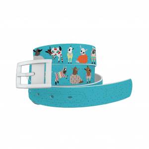 C4 Belt Goat Pajama Party Belt with White Buckle Combo