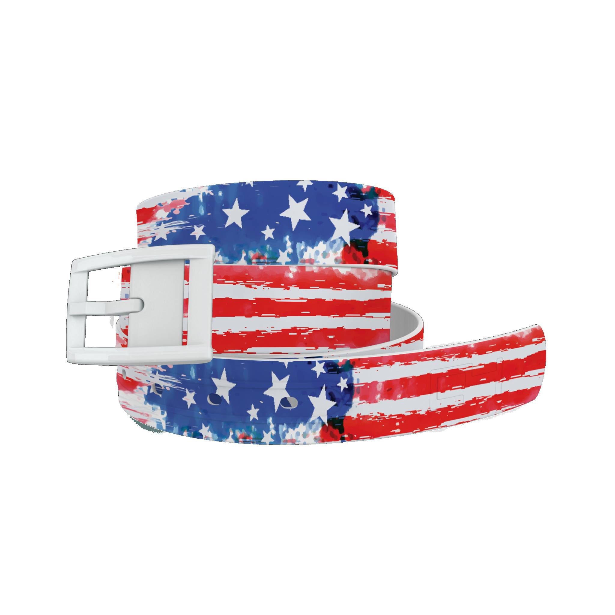 C4 Belt Vintage Americana Belt with White Buckle Combo