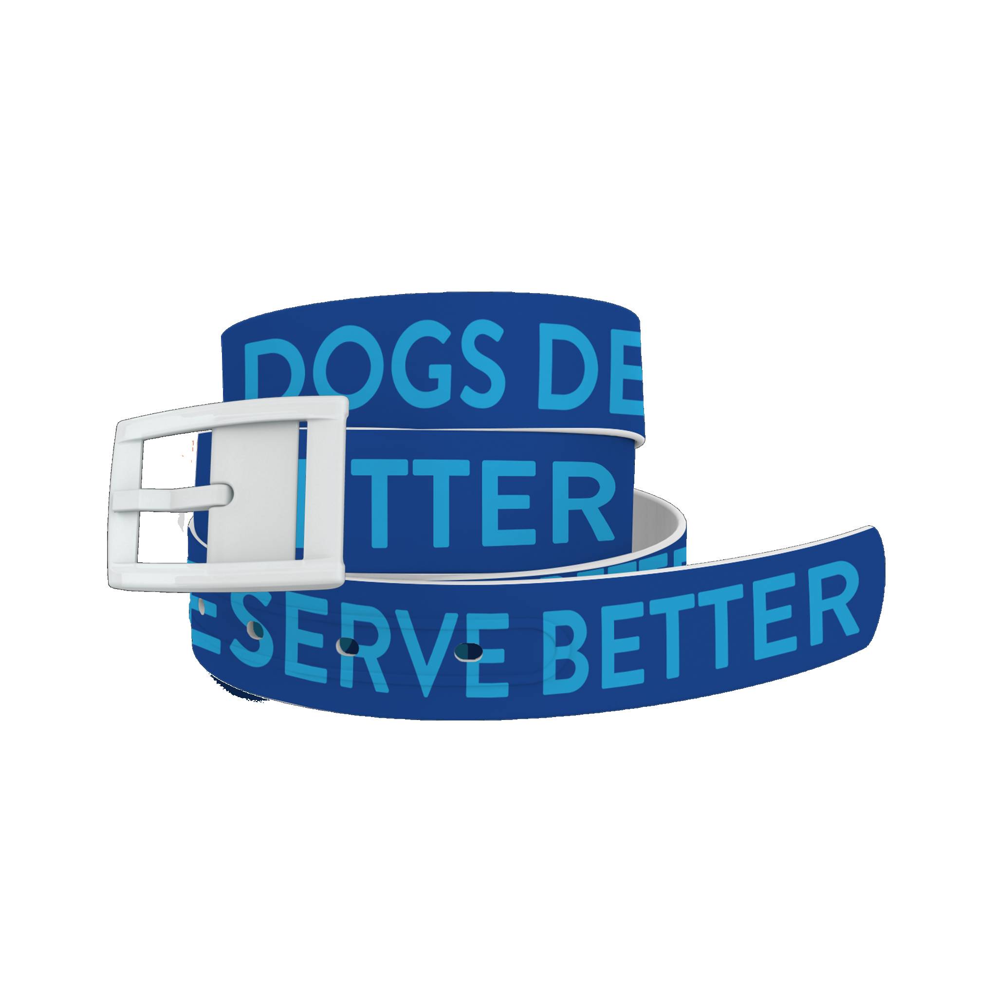 4-119152 C4 Belt DDB Dogs Deserve Better Belt with White Bu sku 4-119152