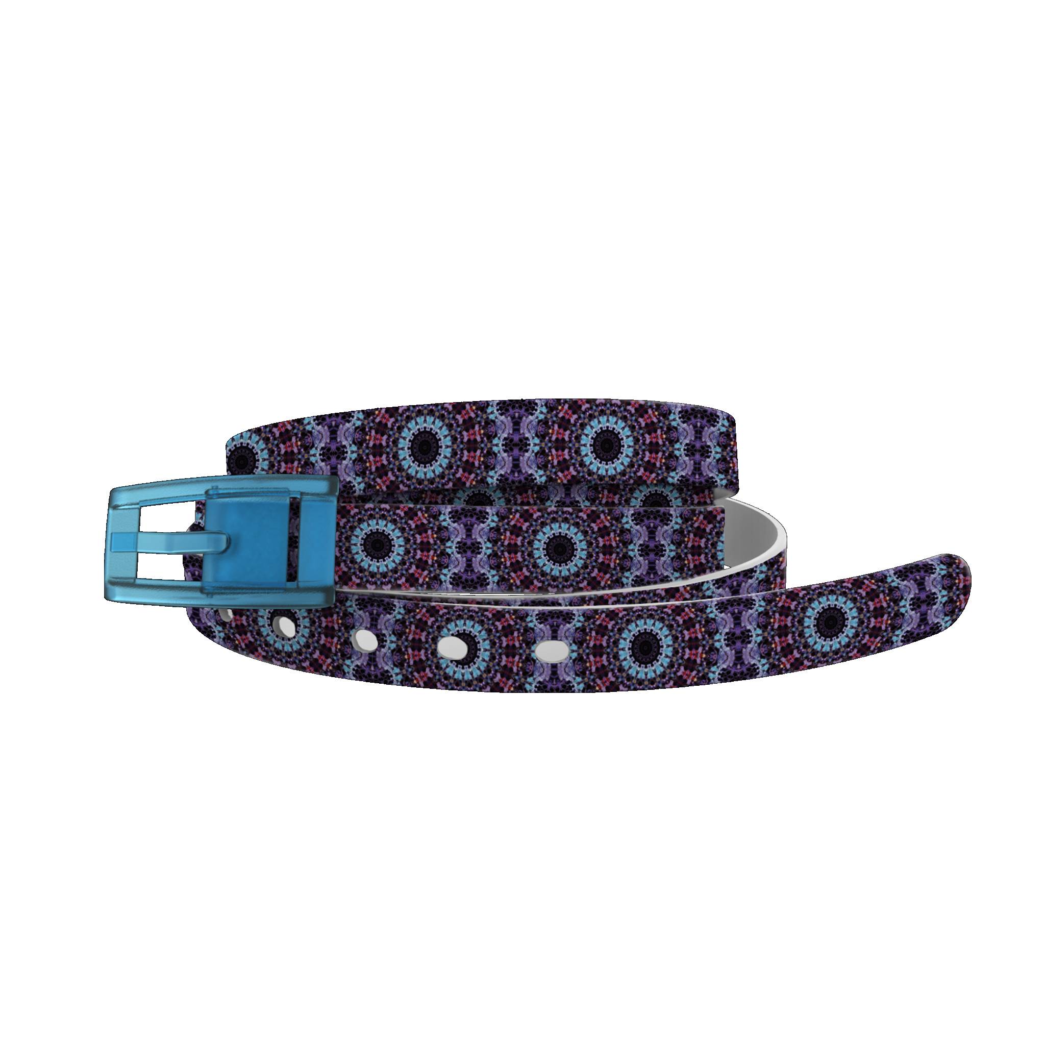 C4 Belt Skinny Purple Haze Belt with Baby Blue Buckle Combo