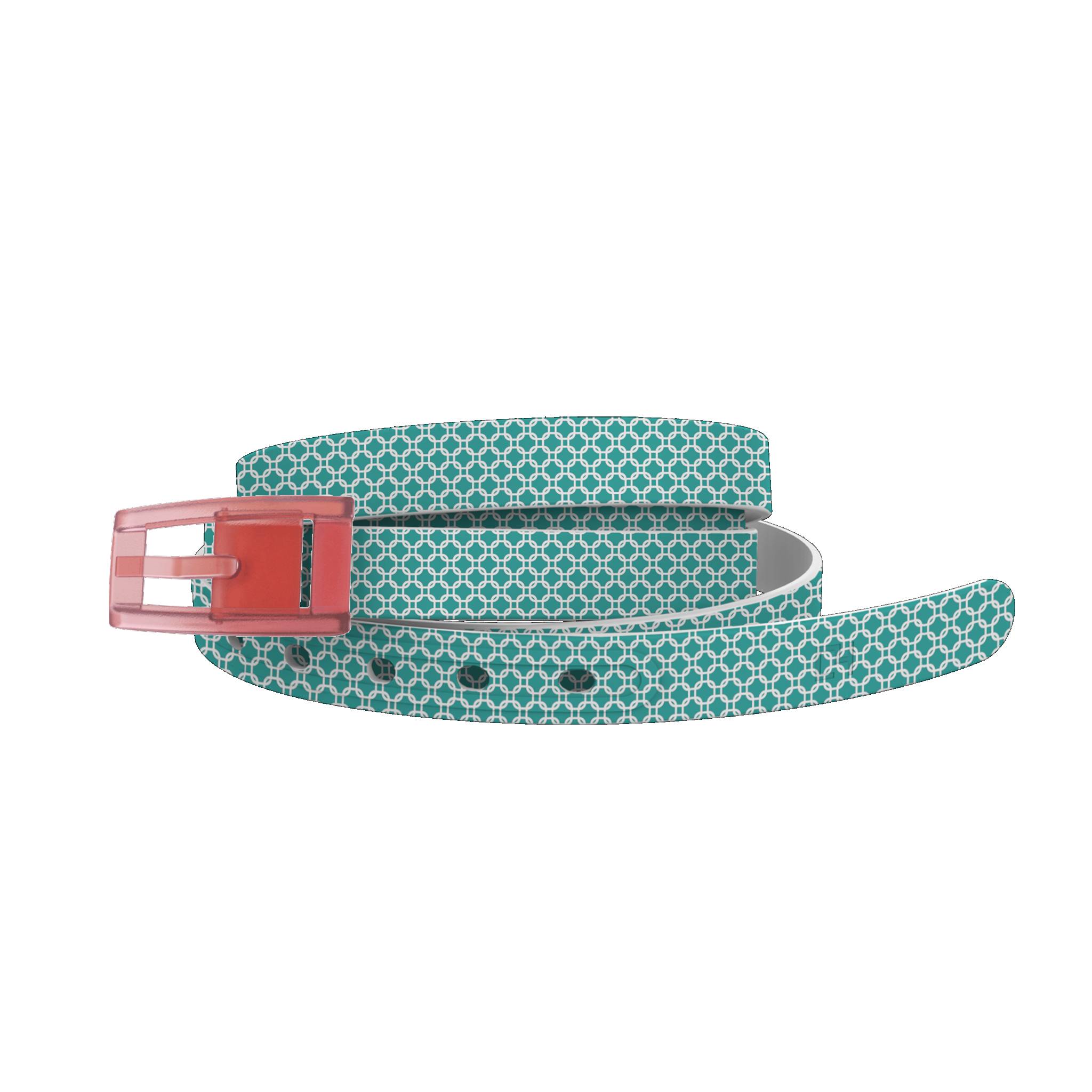 C4 Belt Skinny Trellis Belt with Pink Buckle Combo