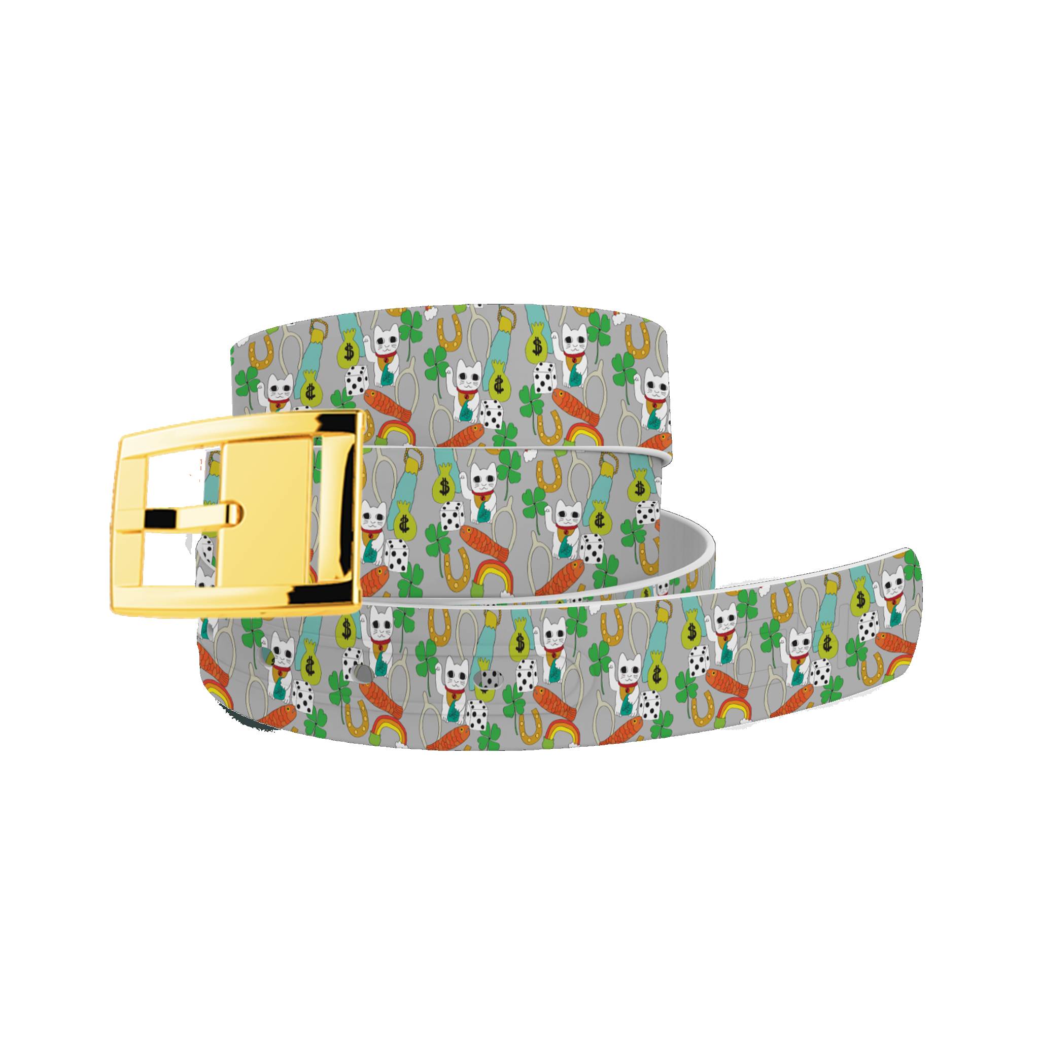 4-119332 C4 Belt D&S Lucky Charm Belt with Gold Chrome Buck sku 4-119332