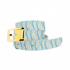 C4 Belt San Soleil Monterey Turquoise Belt with Gold Chrome Buckle Combo