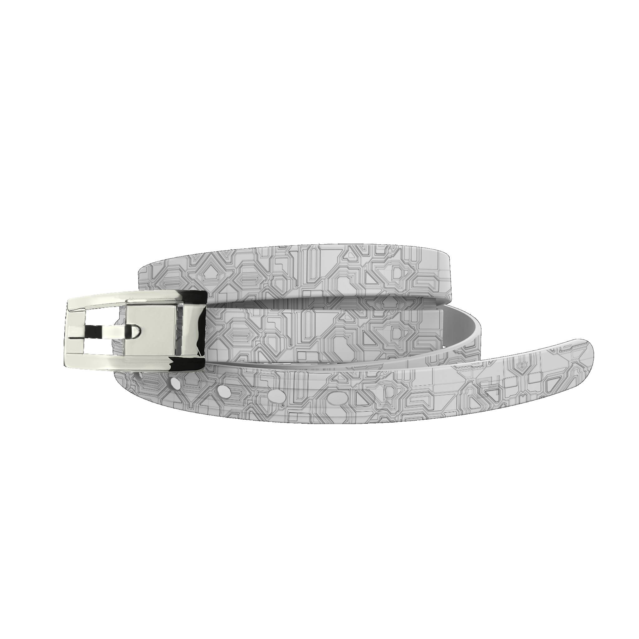 4-119409 C4 Belt Skinny Circuit Belt with Silver Chrome Buc sku 4-119409