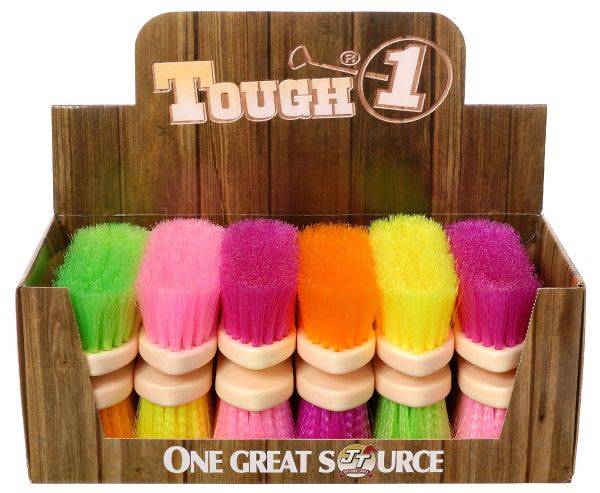 12 Pack Assorted Soft Poly Bristle Brush Bright Colors