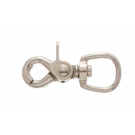 Tough-1 Nickel Plated Swivel Oval Eye Rein Snap