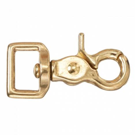 Tough-1 Brass-Plated Swivel Rein Scissor Snap