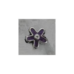 Joppa Purple Pearl Epoxy Flowerw/ Crystal