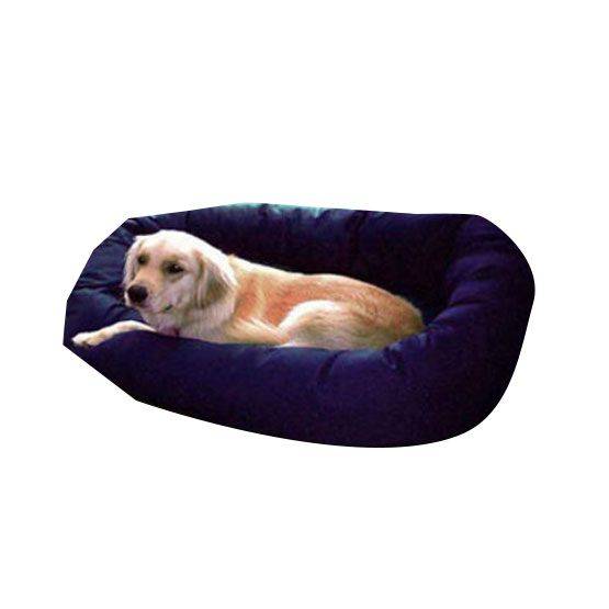Majestic Pet Poly/Cotton Bagel Pet Bed for Dogs Calming Dog Bed Washable Medium Blue