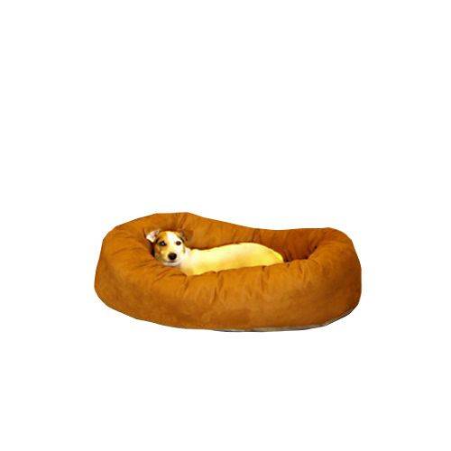 Majestic Pet Products Faux Suede Bagel Dog Bed in Rust, Size: 52"L X 35"W 11"H | Polyester PetSmart