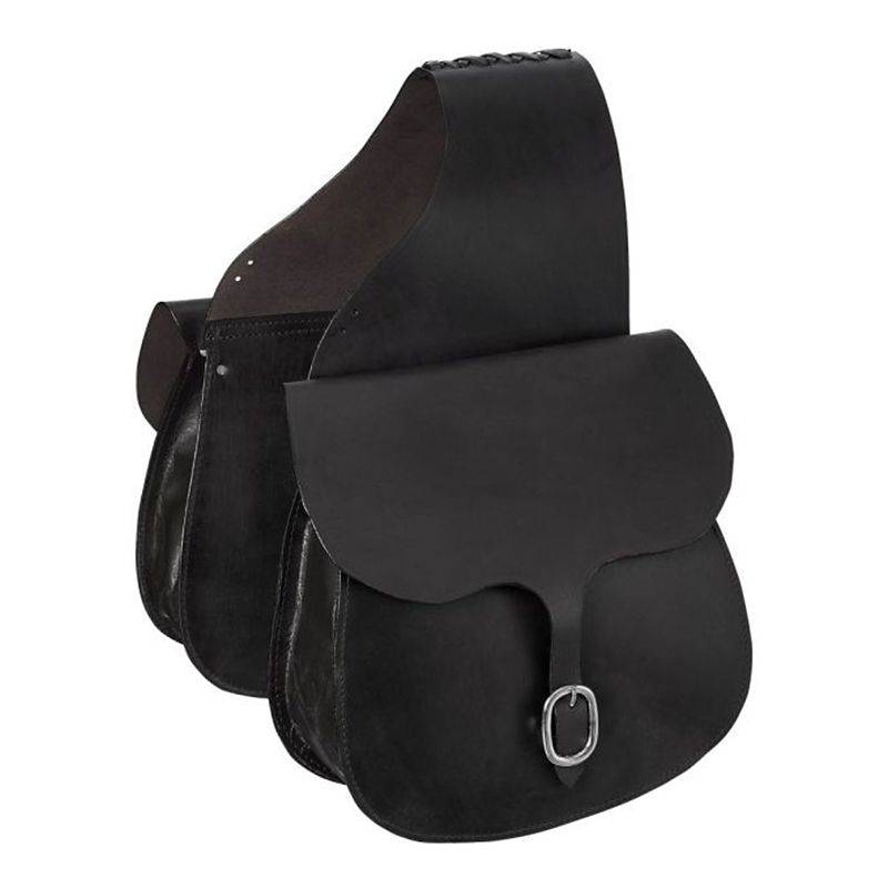 Tough1 Leather Saddle Bag