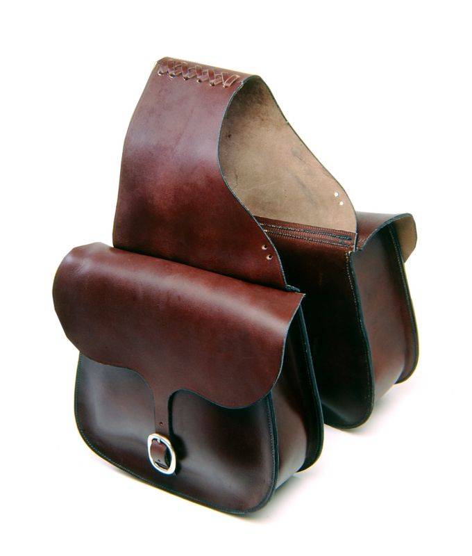 Tough1 Leather Saddle Bag