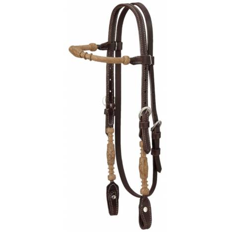 Royal King Heavy Rolled Rawhide Brow band Headstall